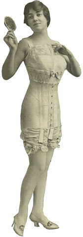 Girl wearing corset