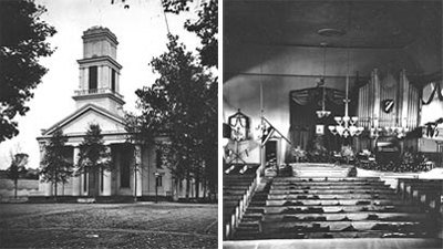 White Church, exterior and interior