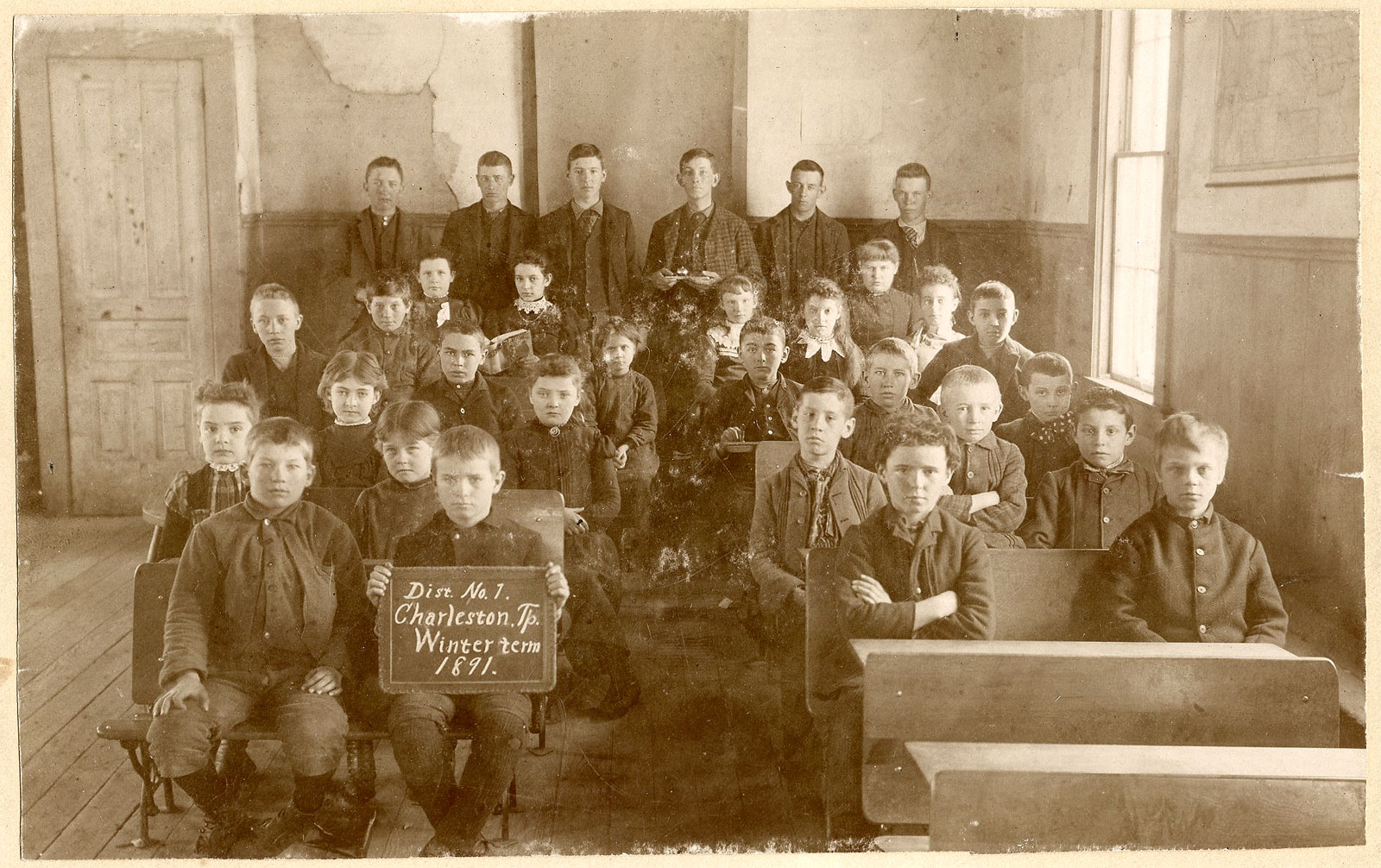 Lawler School class photo, 1891
