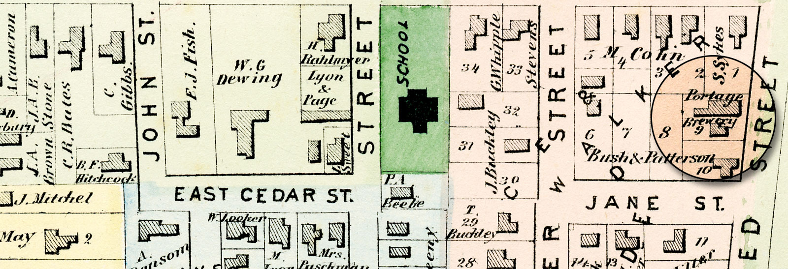 Portage Brewery c.1873.