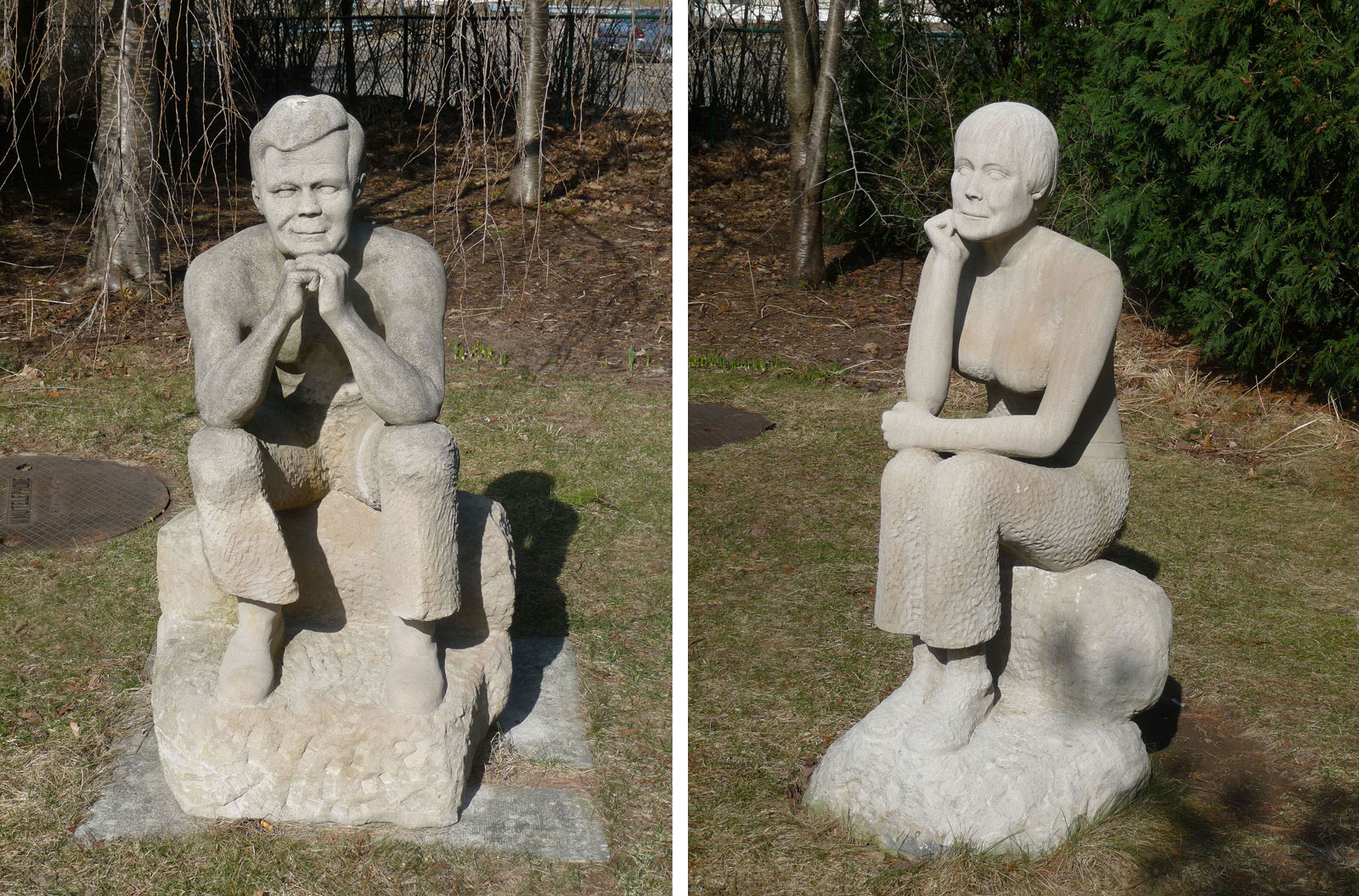 Lee Honors College statues