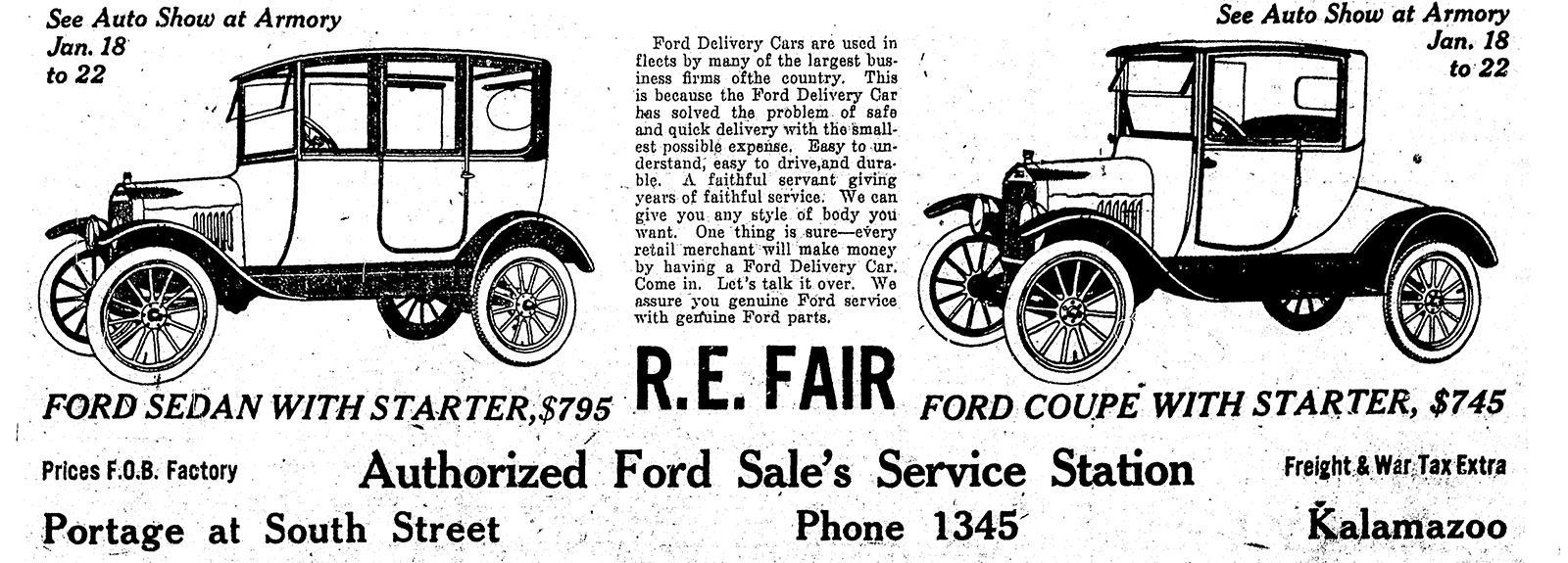 Kalamazoo Gazette ad