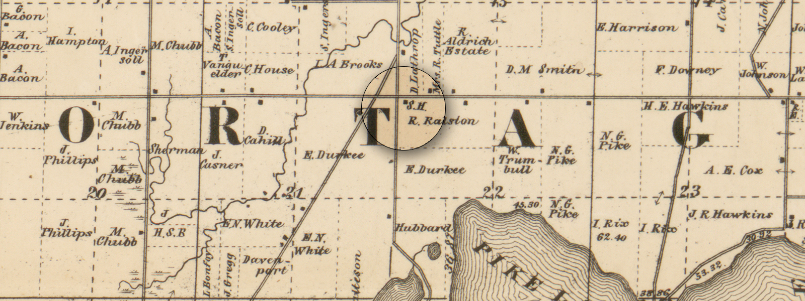 Map of Kalamazoo Co., Michigan. Philadelphia : Geil &amp; Harley, 1861. Library of Congress