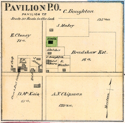 McCain's Corners, Pavilion Township (detail) c.1873