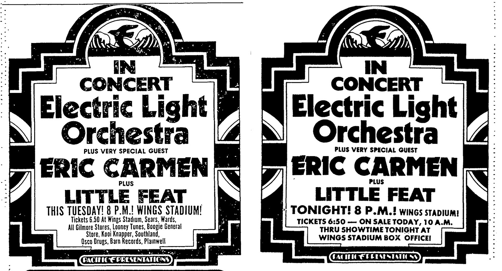 Electric Light Orchestra at Wings Stadium (3/9/1976) — Kalamazoo