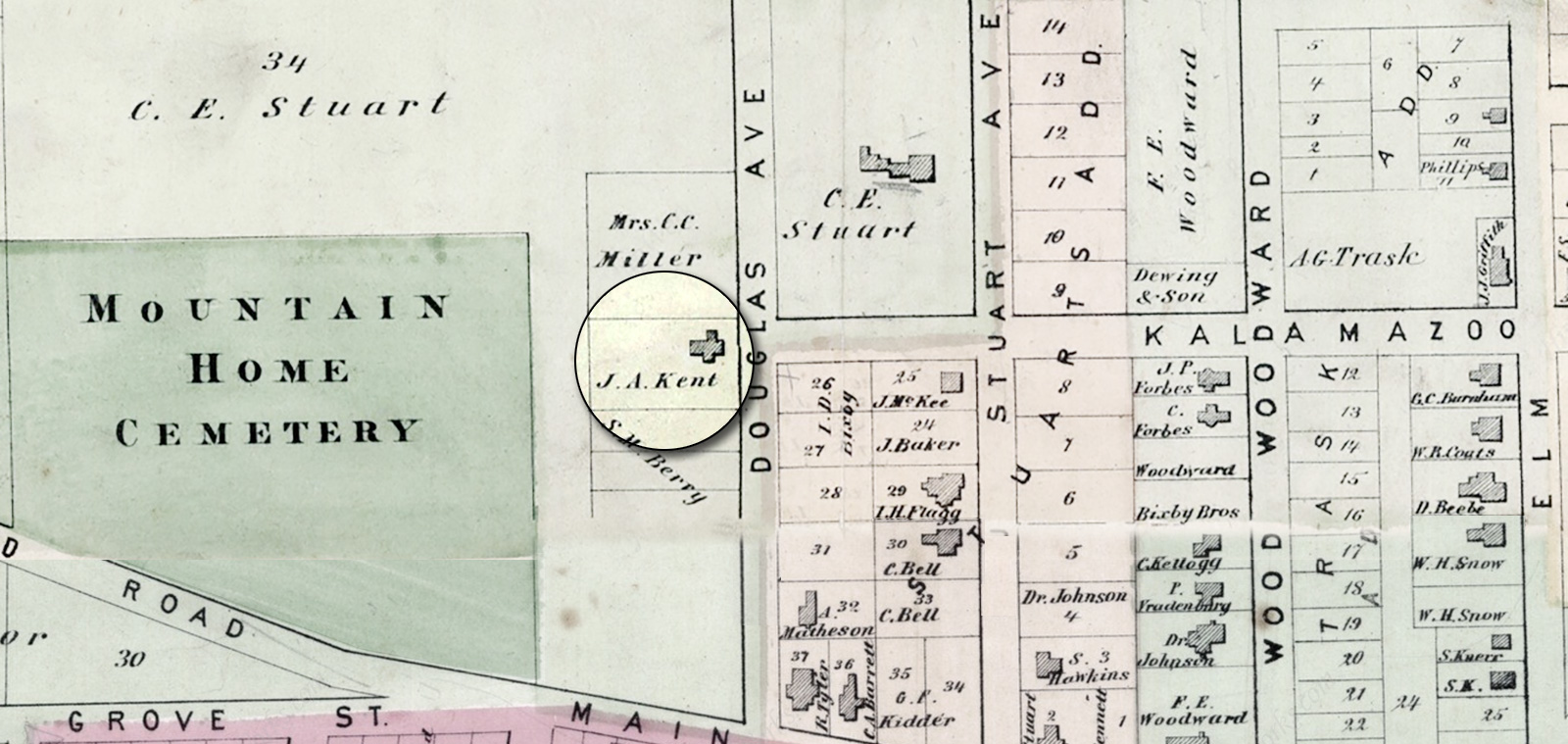 Atlas of Kalamazoo County, Michigan. Published by F. W. Beers & Co., 1873. Local History Room.
