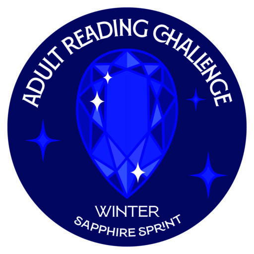 Adult Reading Challenge Winter 2025-26 Winter Sapphire Spring enamel pin