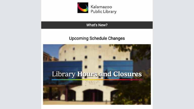 screenshot of the beginning of a kpl e-newsletter