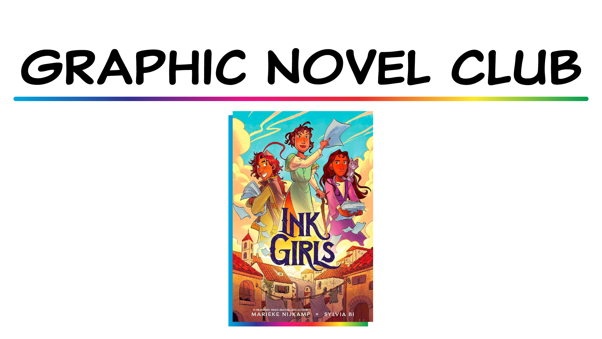 teen graphic novel club. october 2024. ink girls by marieke nijkamp