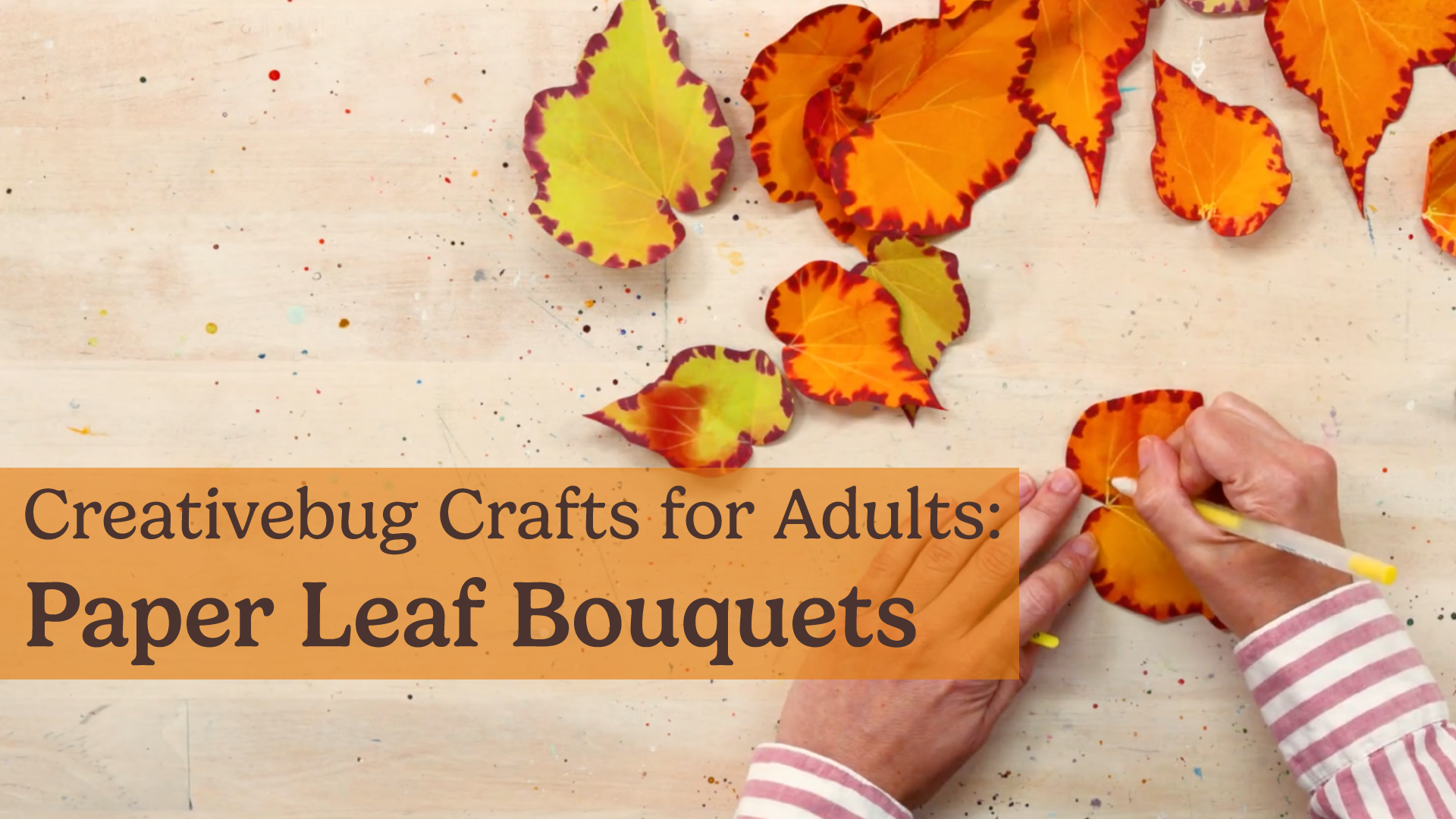 creativebug crafts for adults: paper leaf bouquets