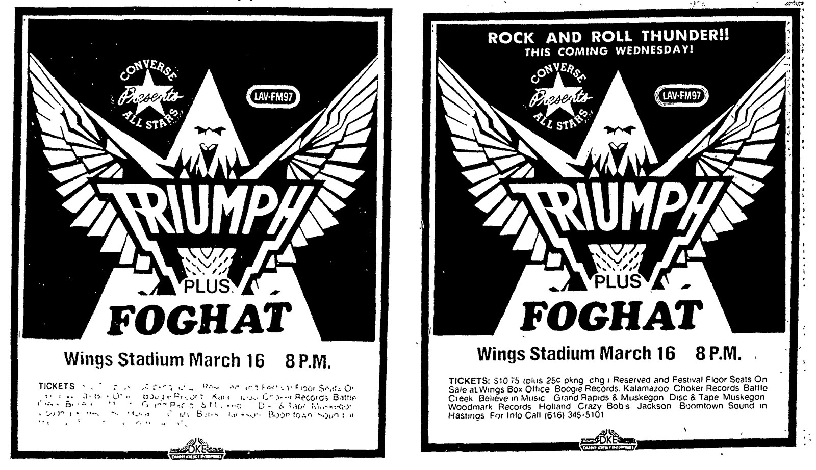 Triumph at Wings Stadium (3/16/1983) — Kalamazoo Public Library