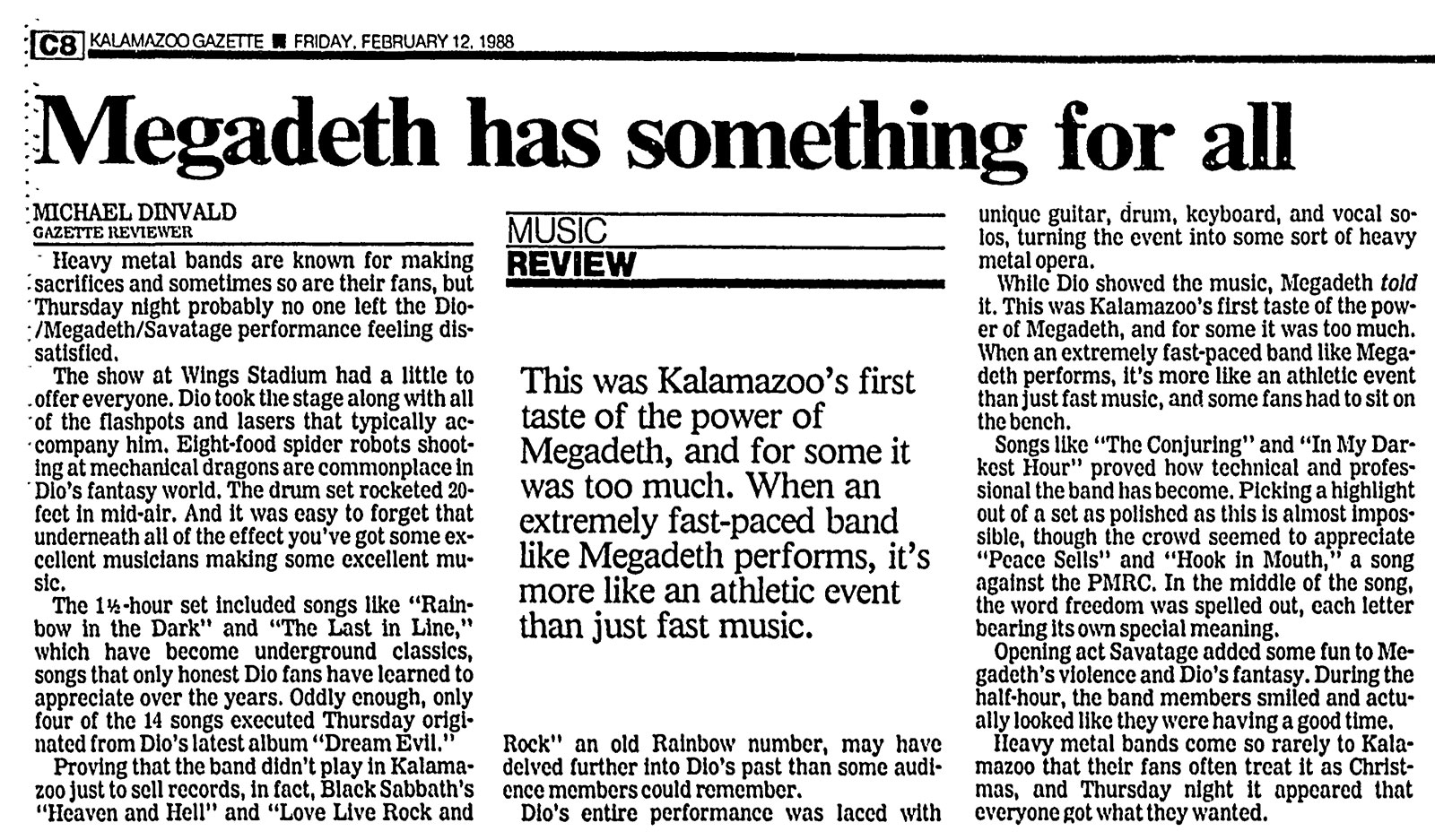Dio-Gazette-12-February-1988
