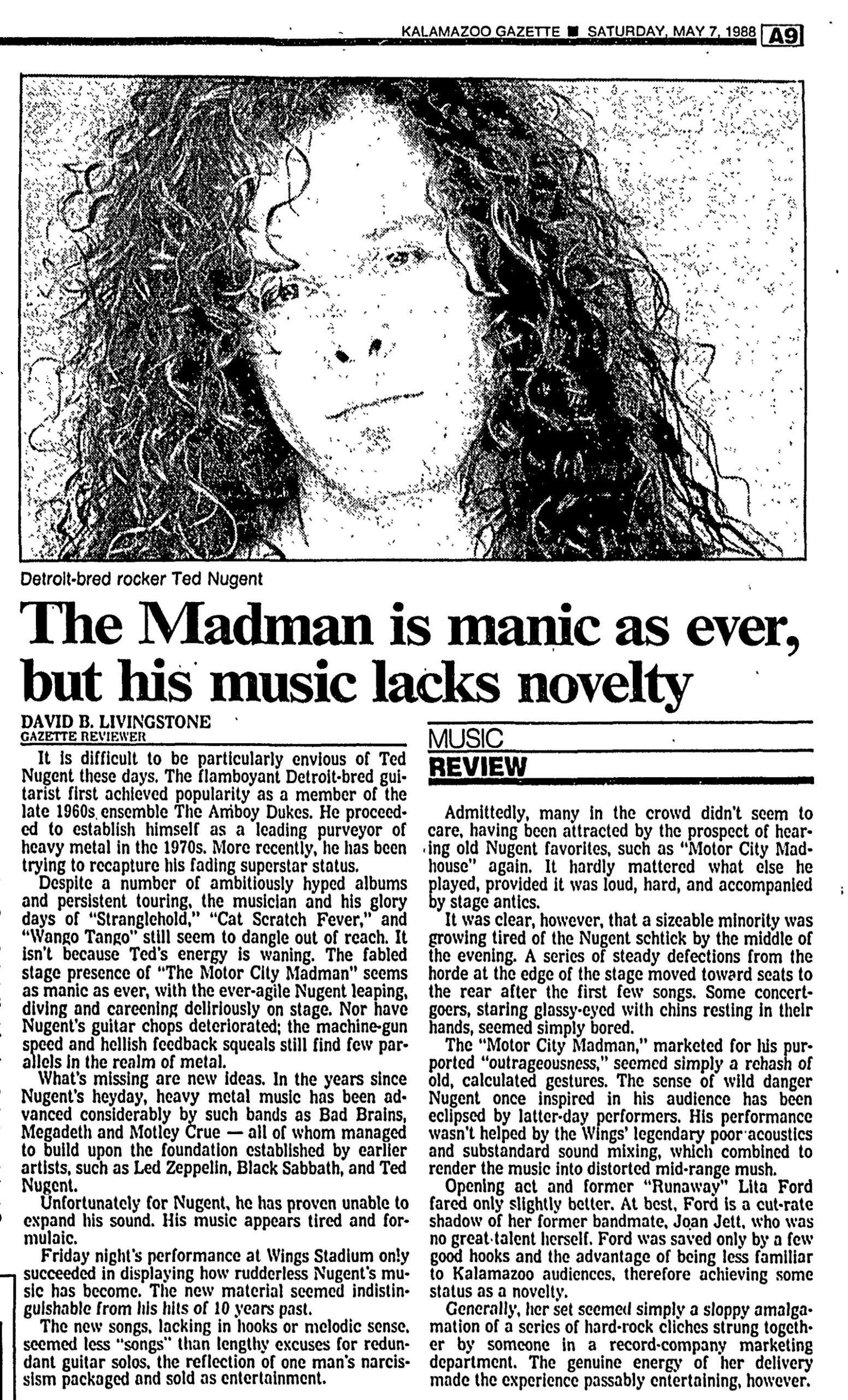 Ted-Nugent-Gazette-7-May-1988