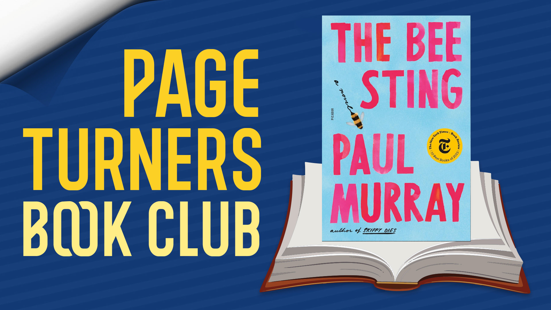 page turners book club. December: The Bee Sting by Paul Murray