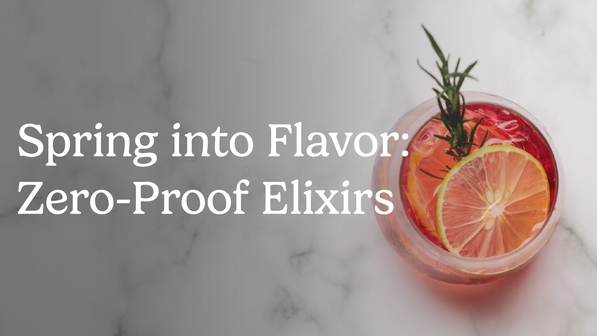 spring into flavor: zero-proof elixirs