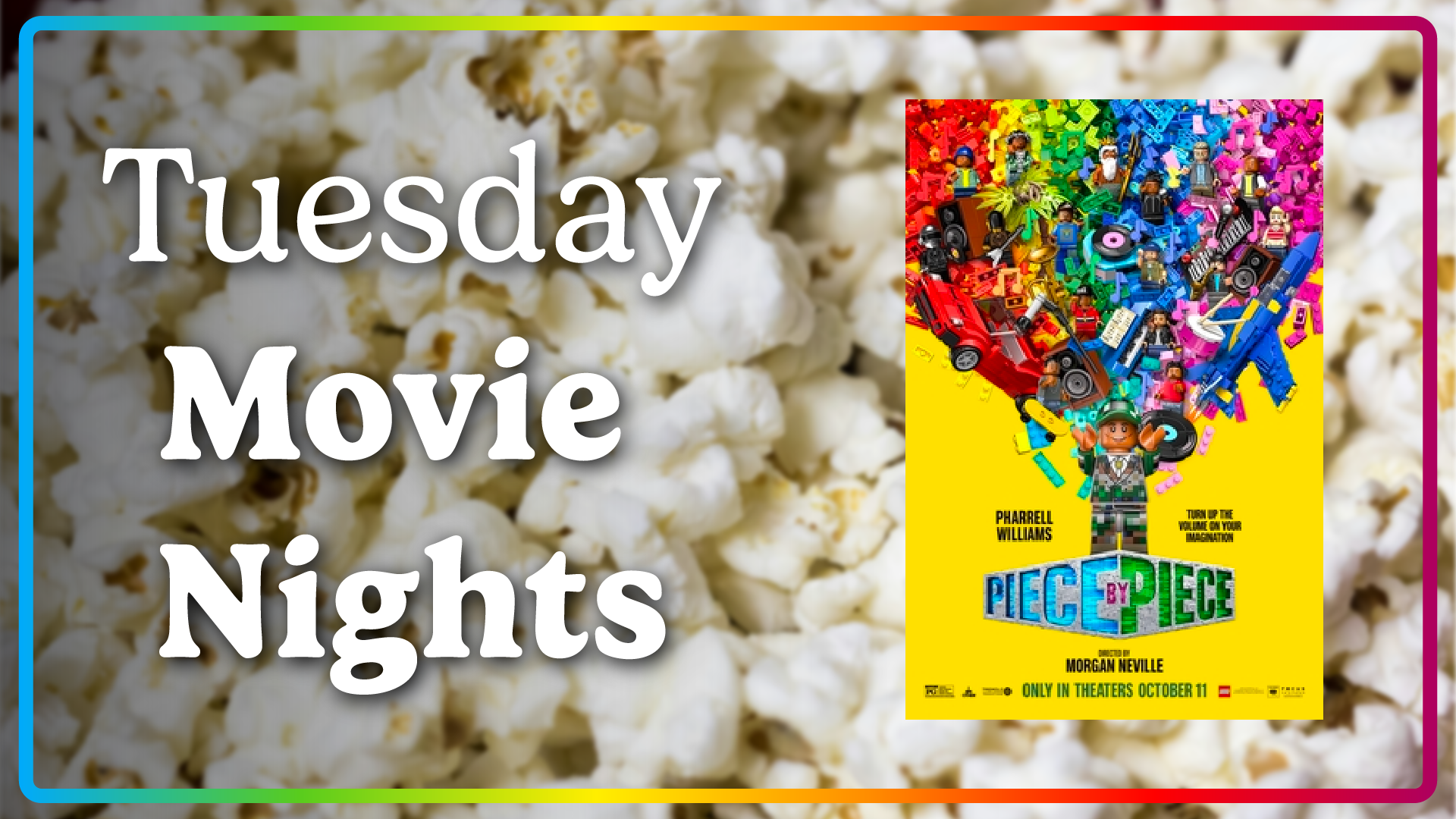 tuesday movie night. piece by piece.
