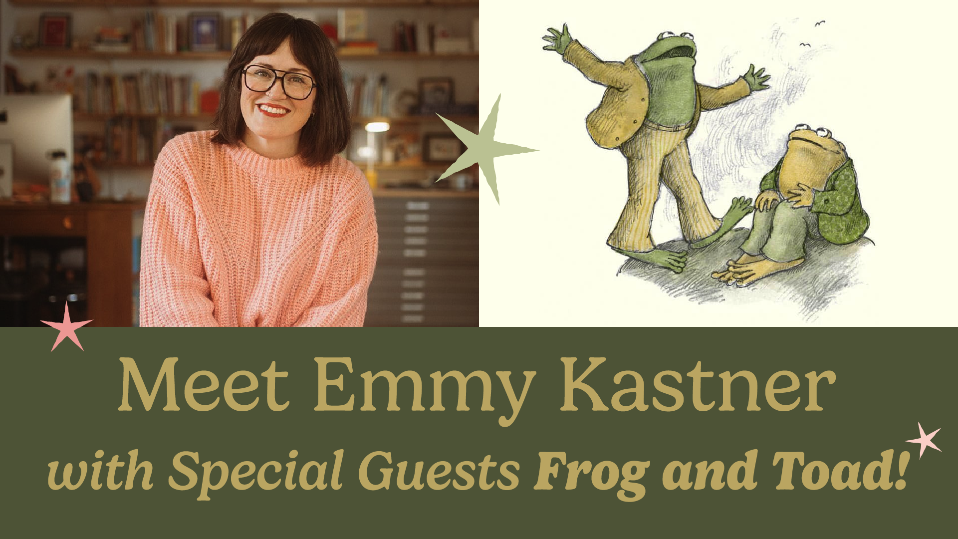 meet emmy kastner with special guests frog and toad!