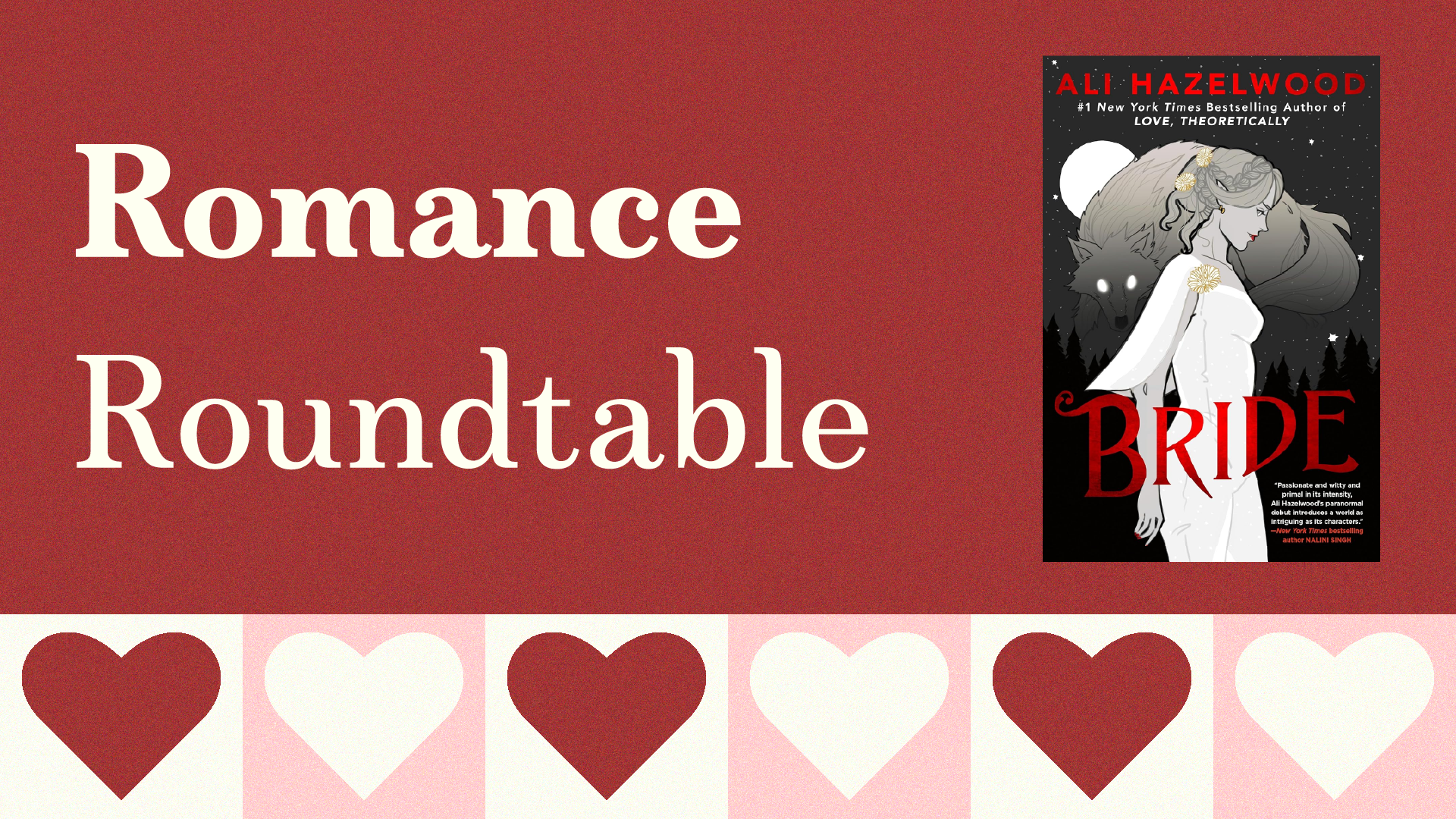 romance roundtable, featuring bride by ali hazelwood