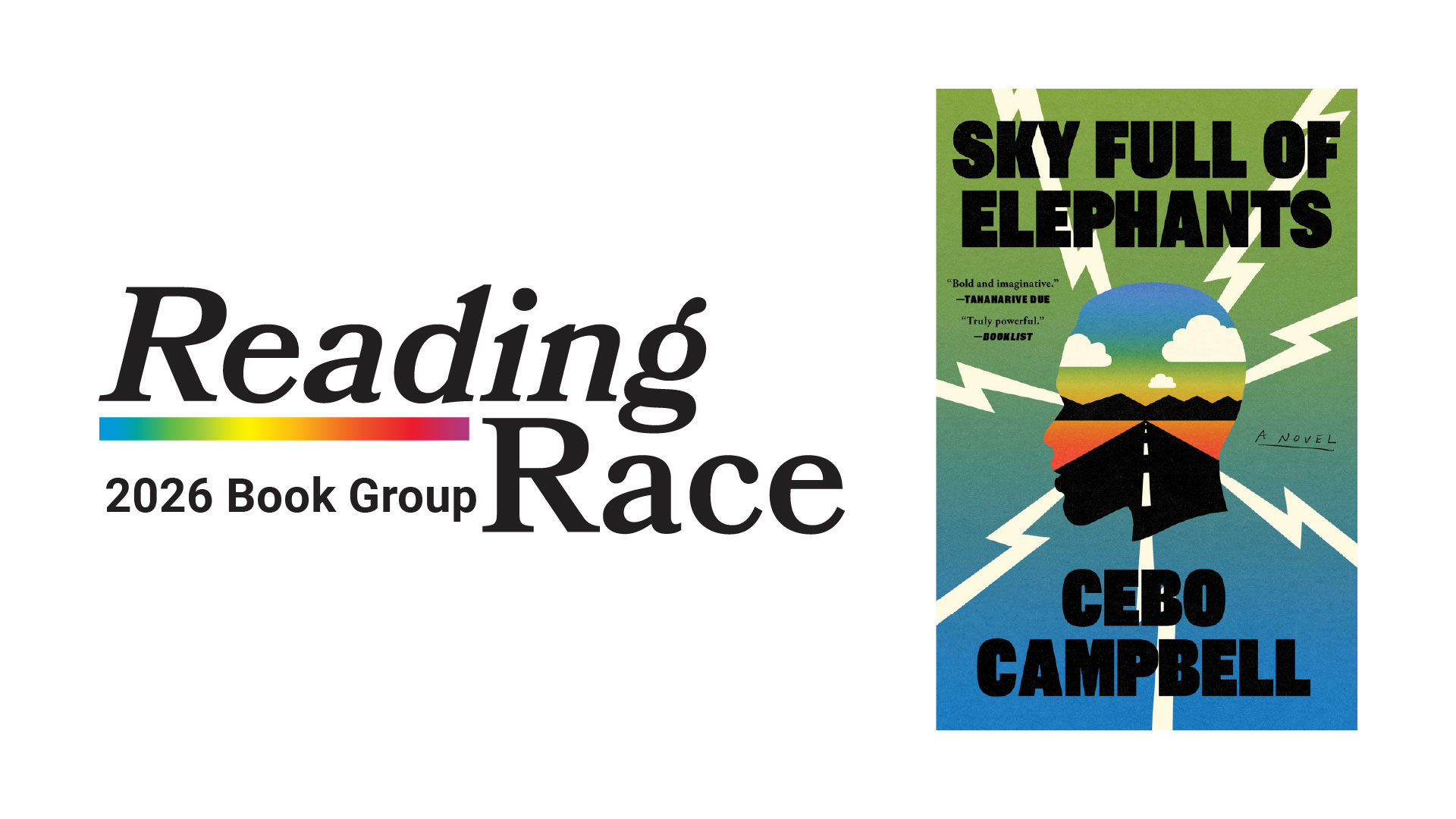 reading race 2026 book group: sky full of elephants by cebo campbell
