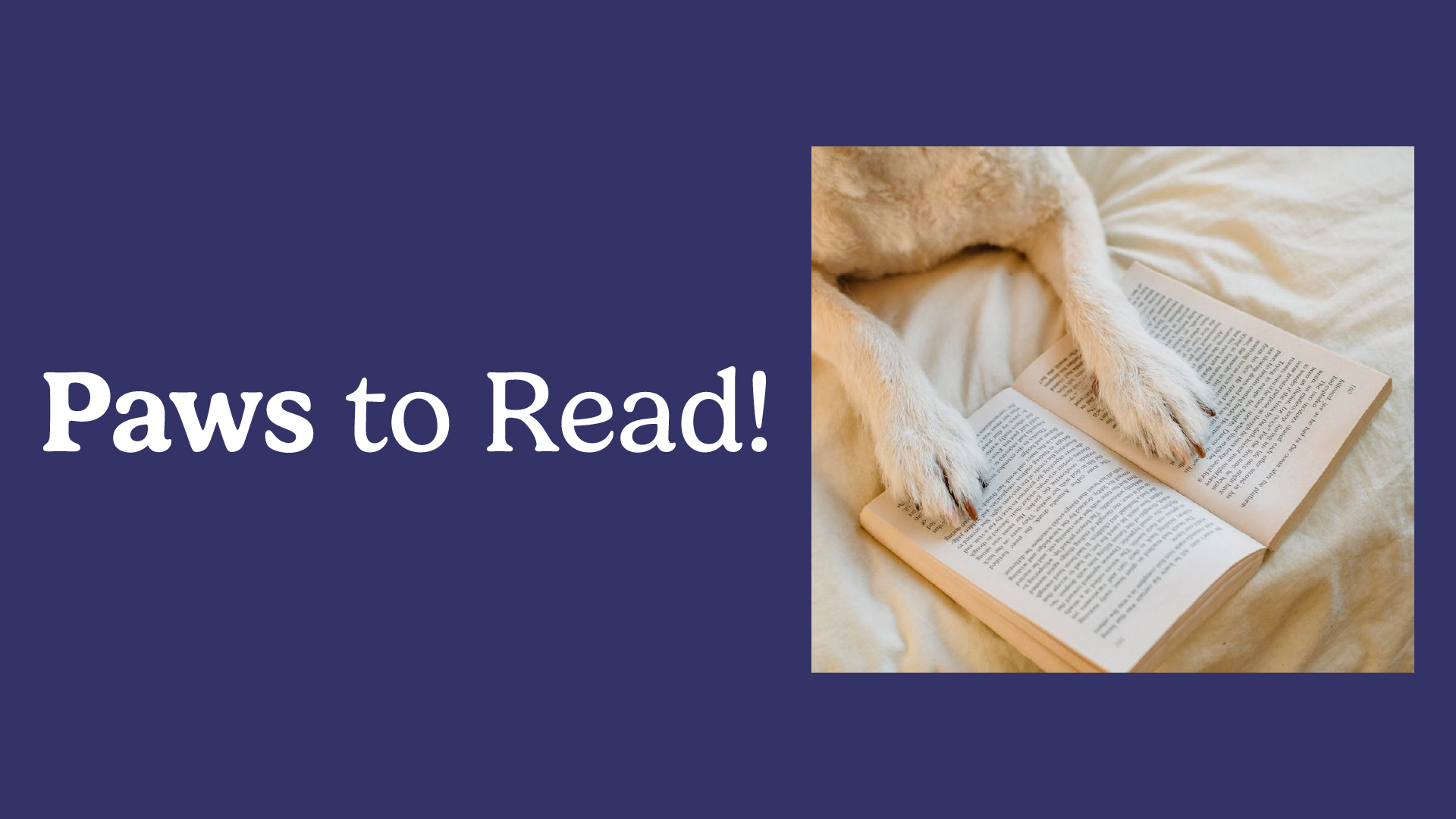 paws to read!