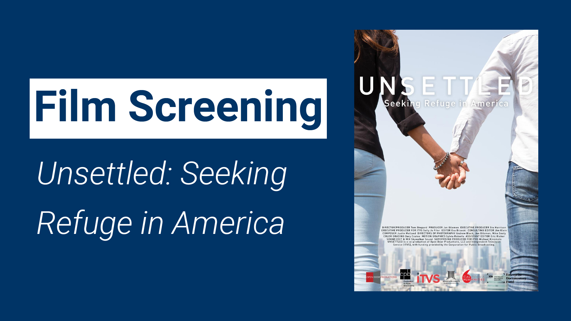 film screening: "unsettled: seeking refuge in america"